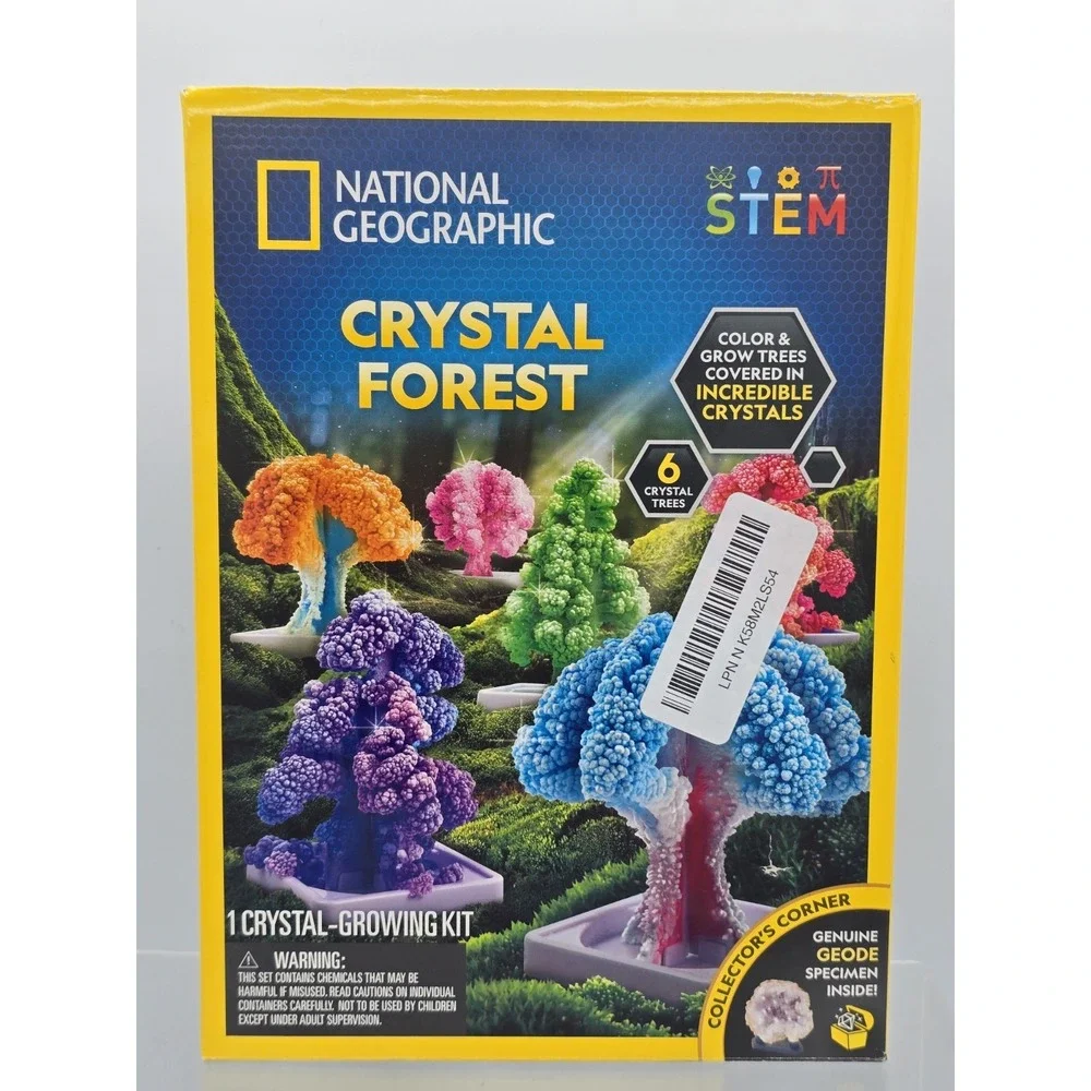 NIB National Geographic Crystal Growing Kit – Grow 6 Trees- 6 Hours STEM Science